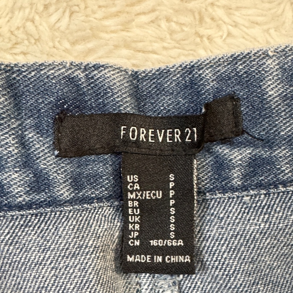 NWT Forever 21 Blue Denim Skirt - Picture 2 of 5